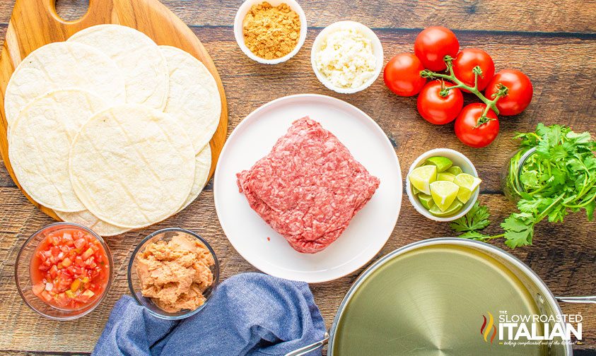 ingredients laid out on table