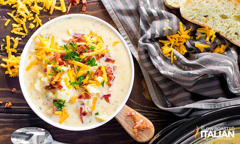 bowl of baked potato soup