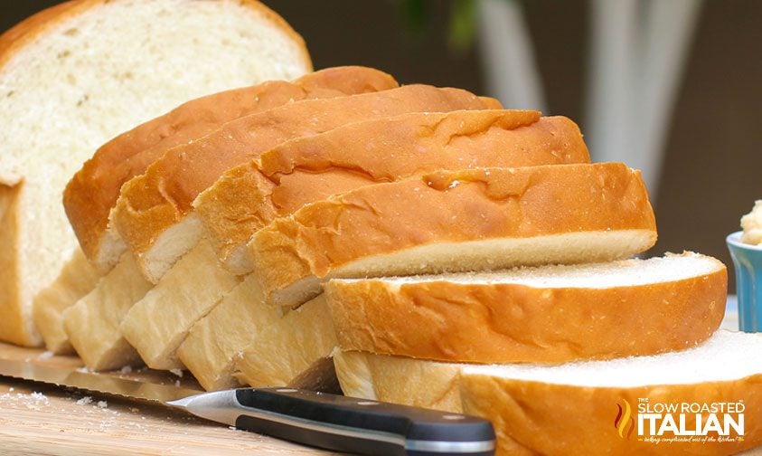 slices of Amish white bread