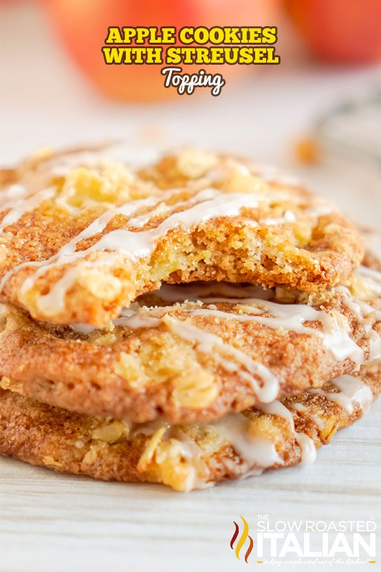 titled: Apple Cookies with Streusel Topping