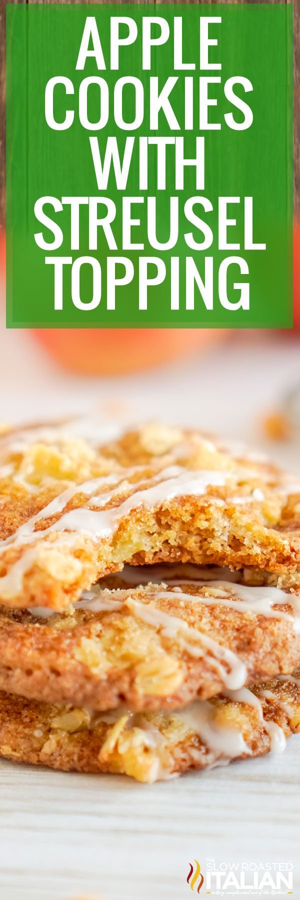 apple cookies with streusel topping