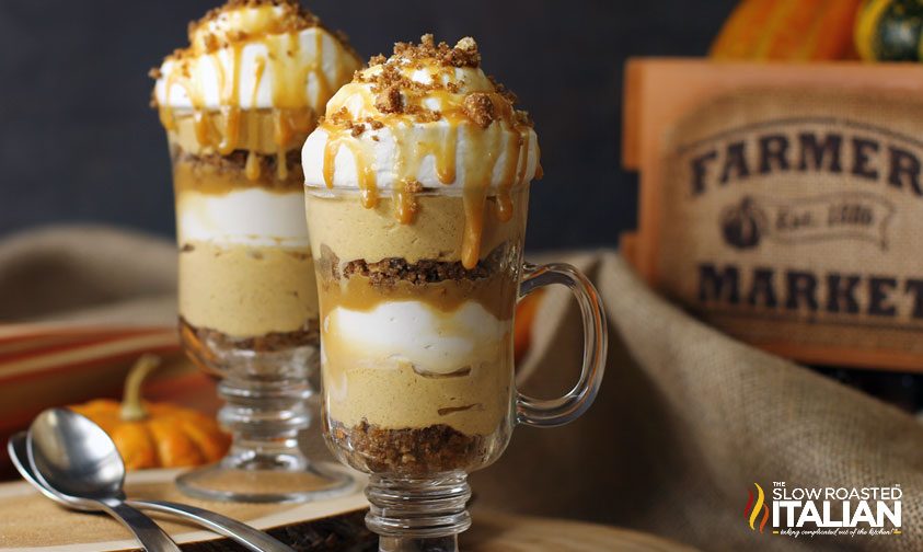 Caramel Spiced Pumpkin Parfaits