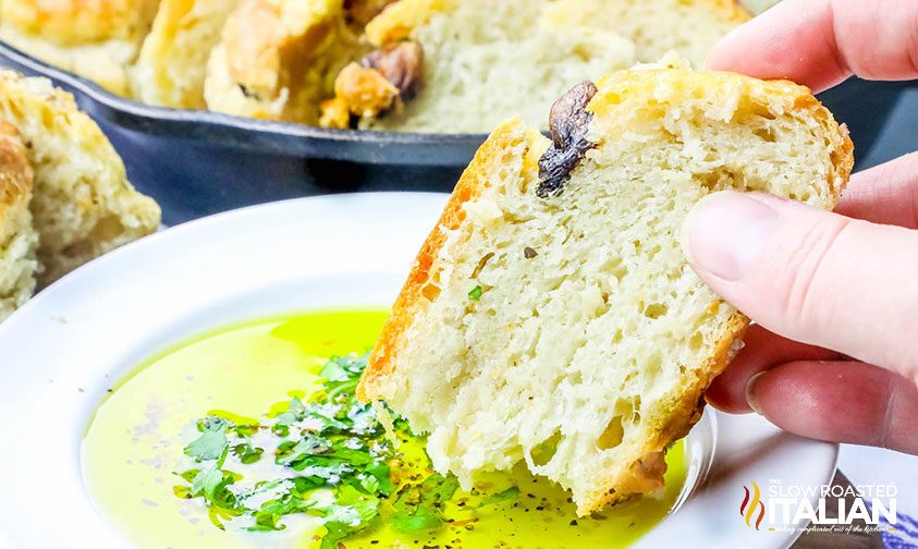 roasted garlic bread on plate