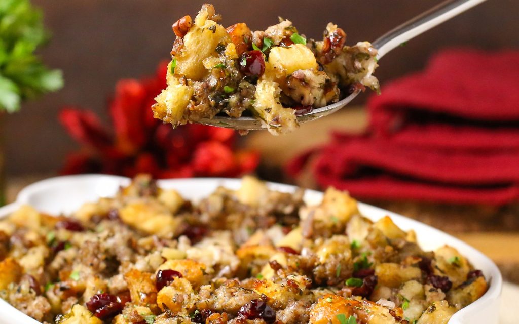 sausage cranberry and apple stuffing