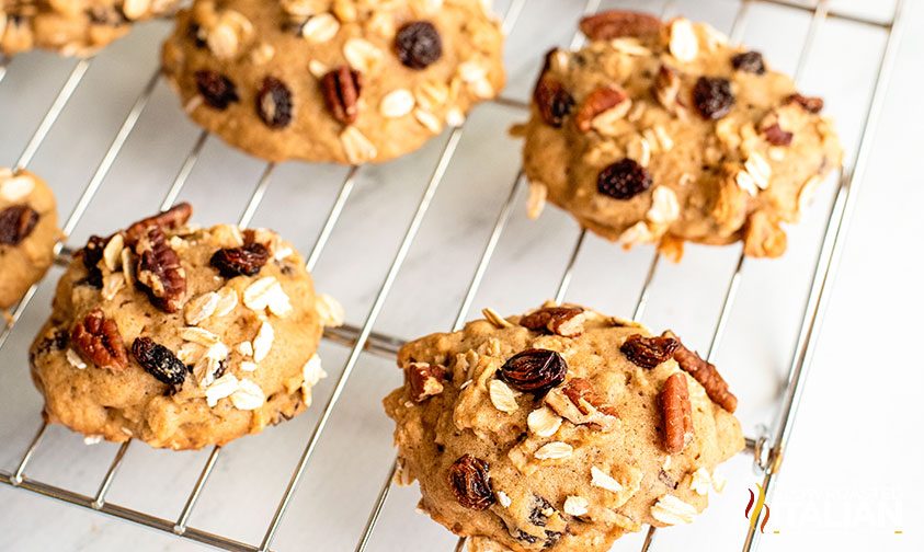 applesauce cookies on drying rack