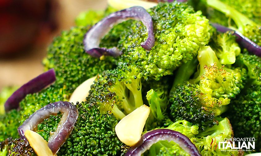 plate of Garlic Roasted Broccoli
