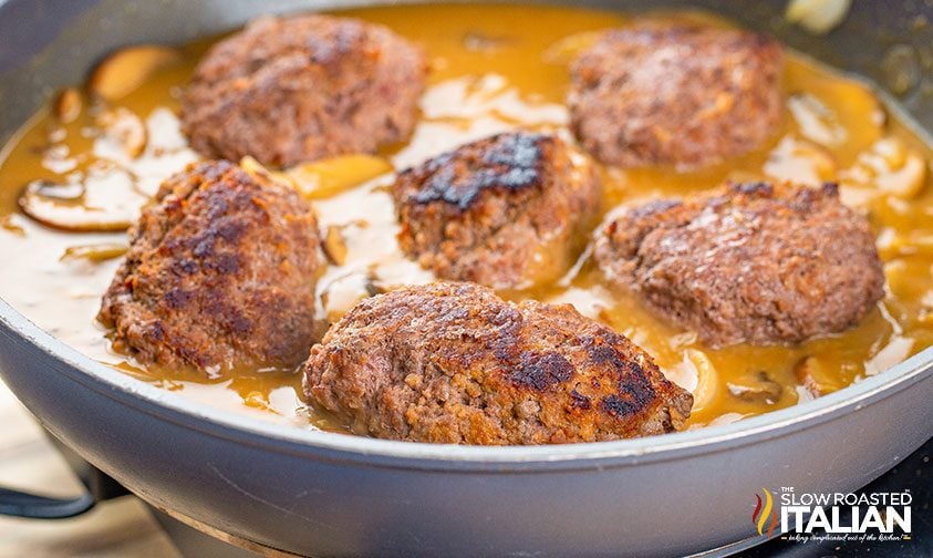 salisbury steak in mushroom gravy