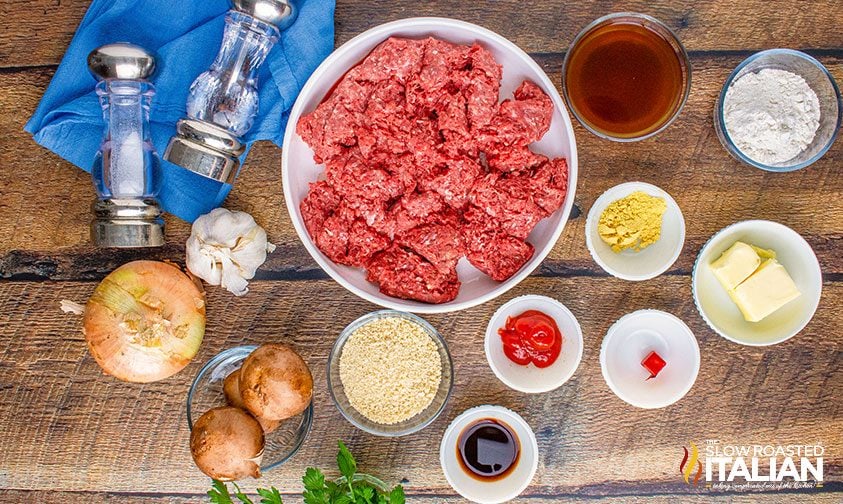 ingredients for salisbury steak recipe