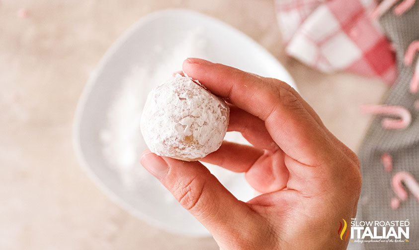 ball of sugar crinkle cookie dough