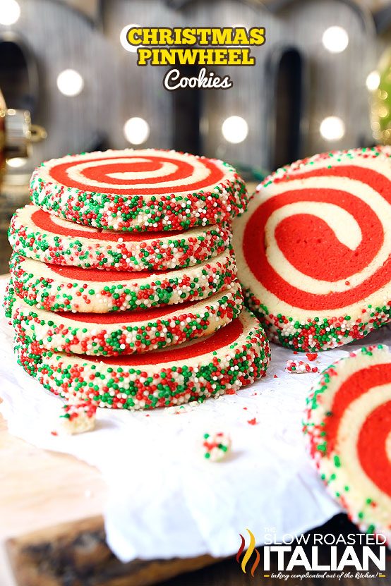 titled collage for christmas pinwheel cookies