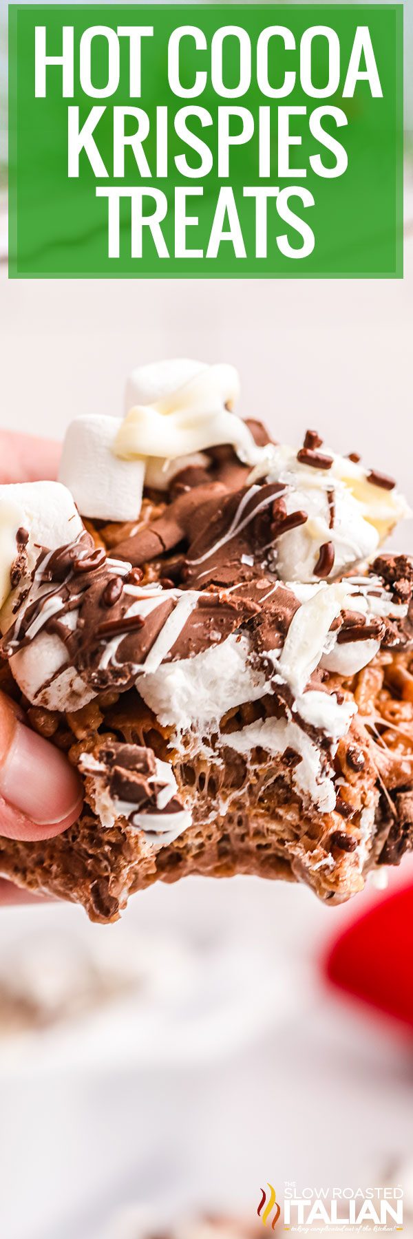 titled image (and shown): hot cocoa krispies treats