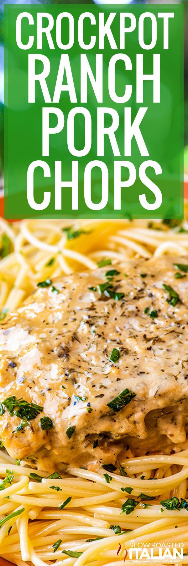 pinterest image for ranch pork chops