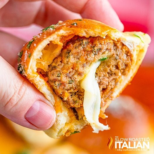 cheese stuffed meatball appetizer