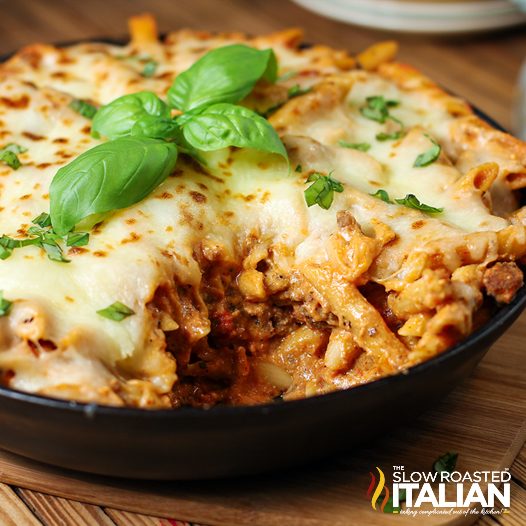 baked ziti skillet -square-