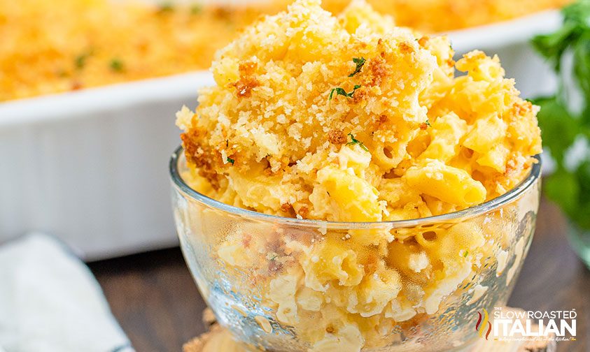 Bowl of Baked Mac and cheese