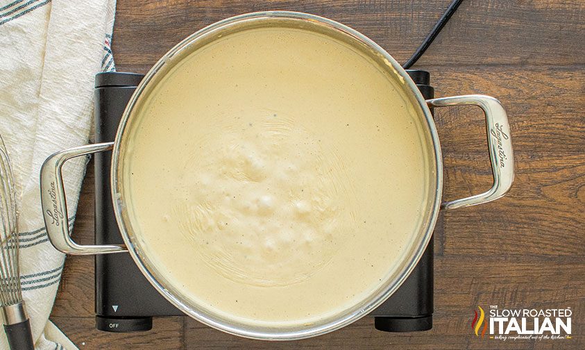 pan of white sauce