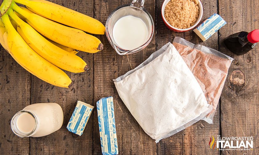 Banana Dessert ingredients