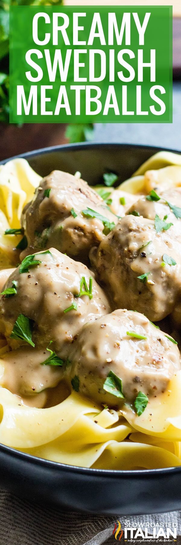 swedish meatball recipe in a bowl