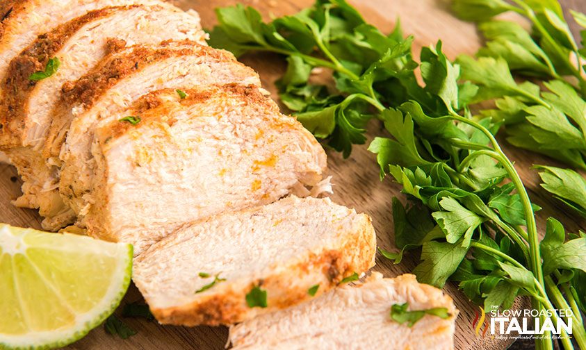 Instant Pot Frozen Chicken Breasts close up