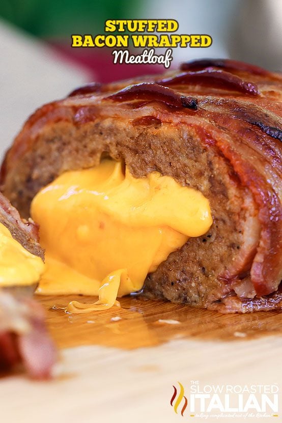 Stuffed Bacon Wrapped Meatloaf Recipe + Video