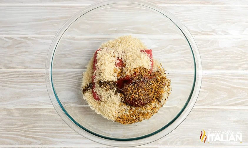 meatloaf mixture in a clear bowl