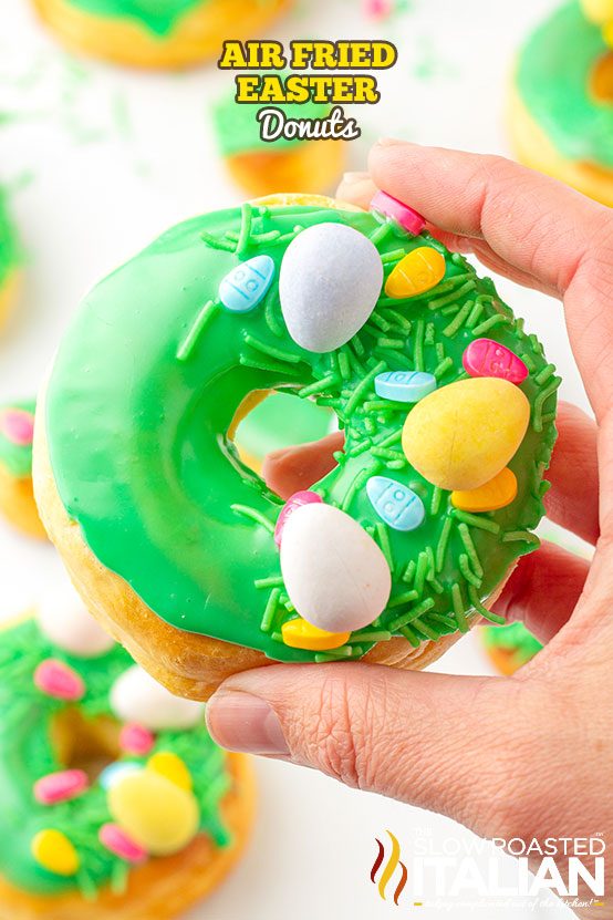 easter-themed air fryer biscuit donuts