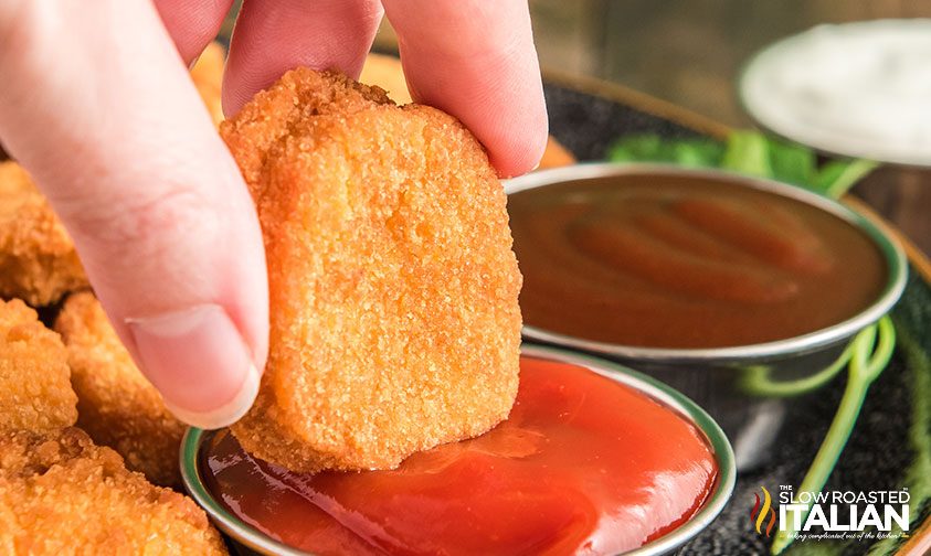 Dipping Air Fryer Chicken Nuggets
