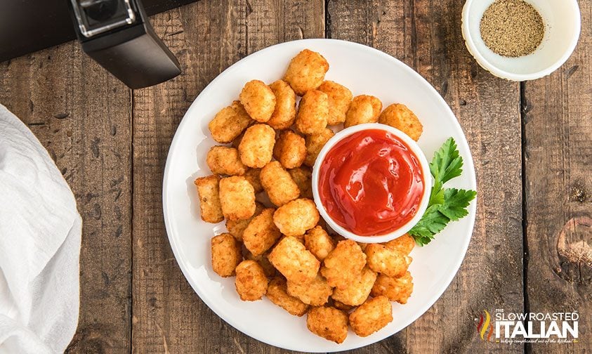 tater tots on a plate