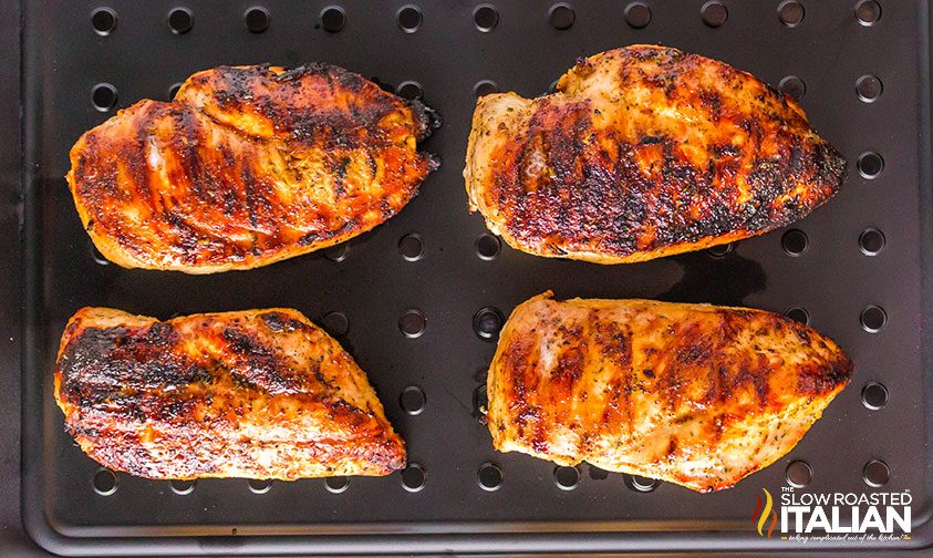 Grilled chicken resting