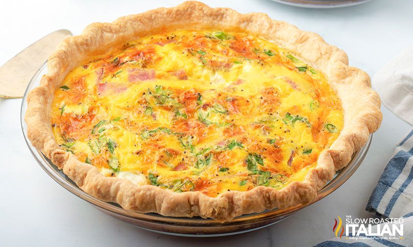 baked ham and cheese quiche
