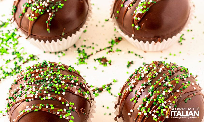 hot chocolate bombs with sprinkles