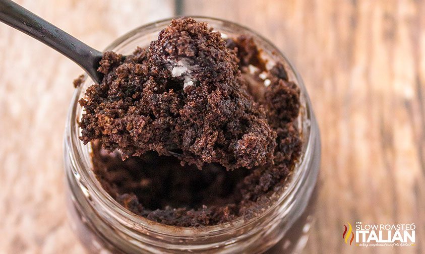 Spoonful of oreo mug cake