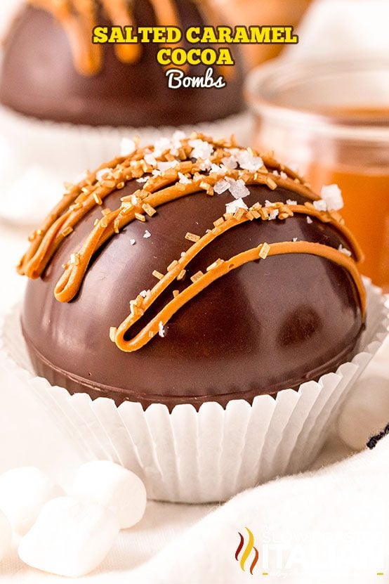 salted caramel cocoa bombs
