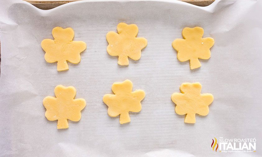 cookie dough on baking sheet