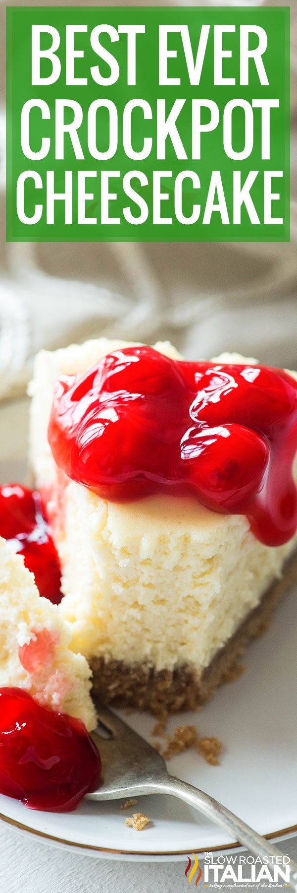 titled image for best ever crockpot cheesecake