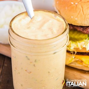 big mac sauce in glass jar