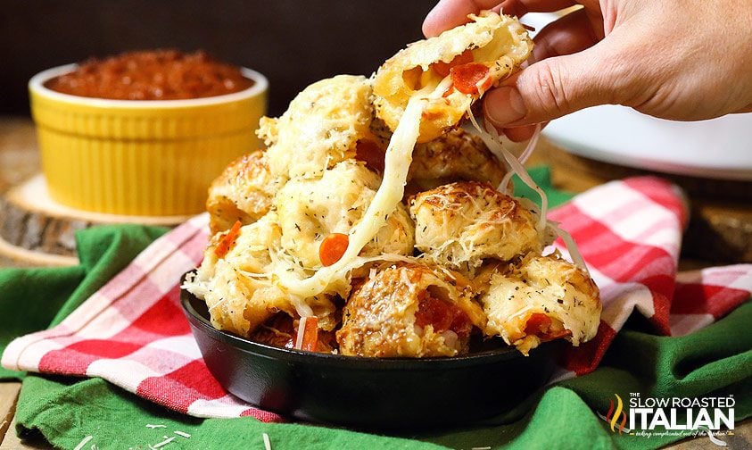 pepperoni pizza bombs pull apart