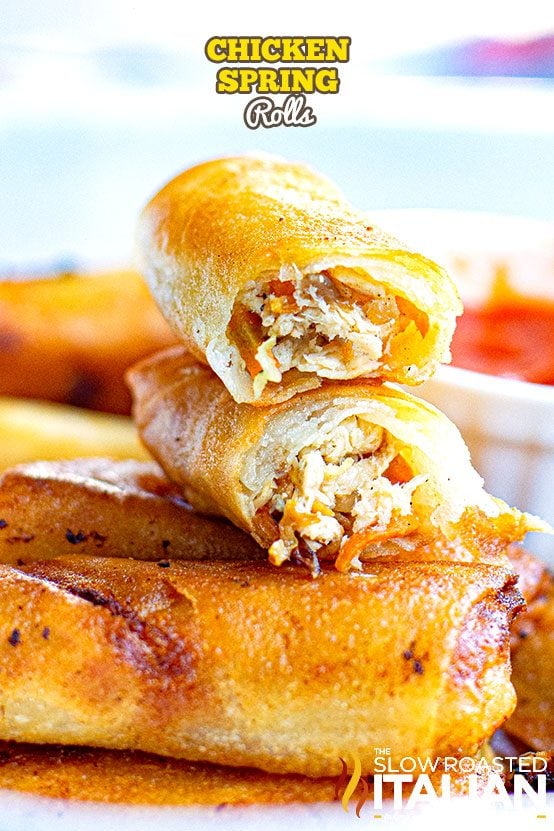 titled image for chicken spring rolls