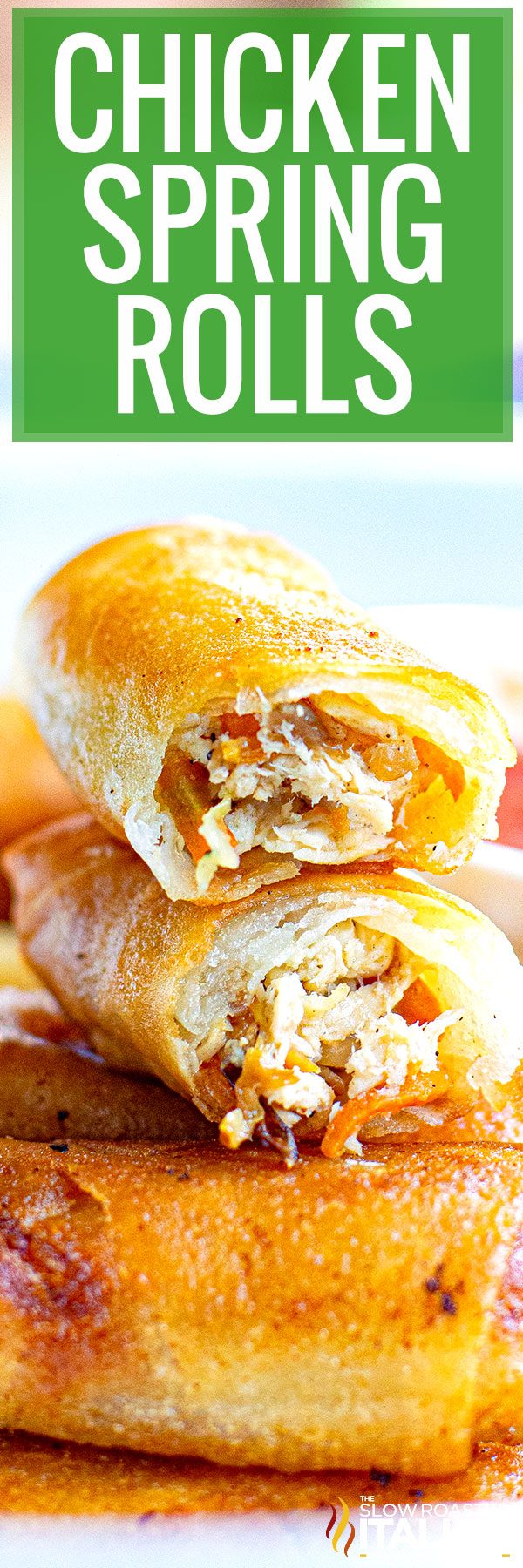 titled image (and shown): Chicken Spring Rolls