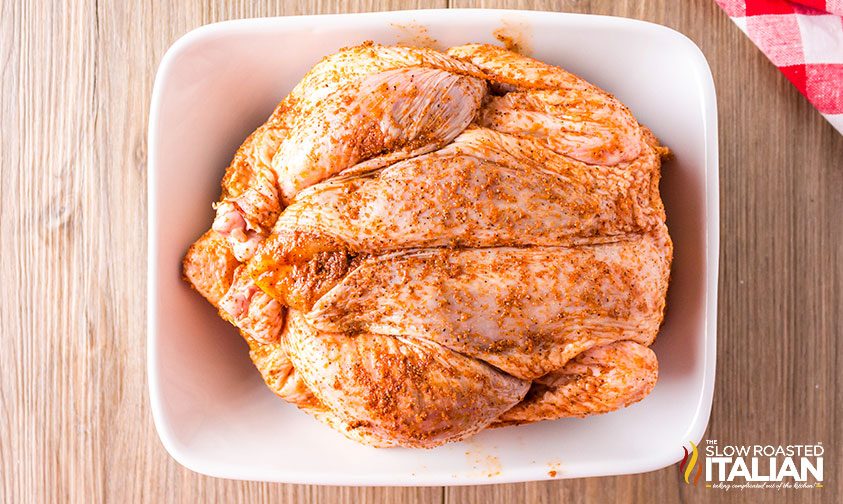 dry rub on whole chicken