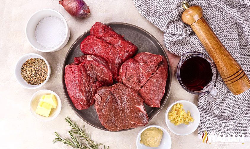 Pan seared steak with red wine sauce ingredients