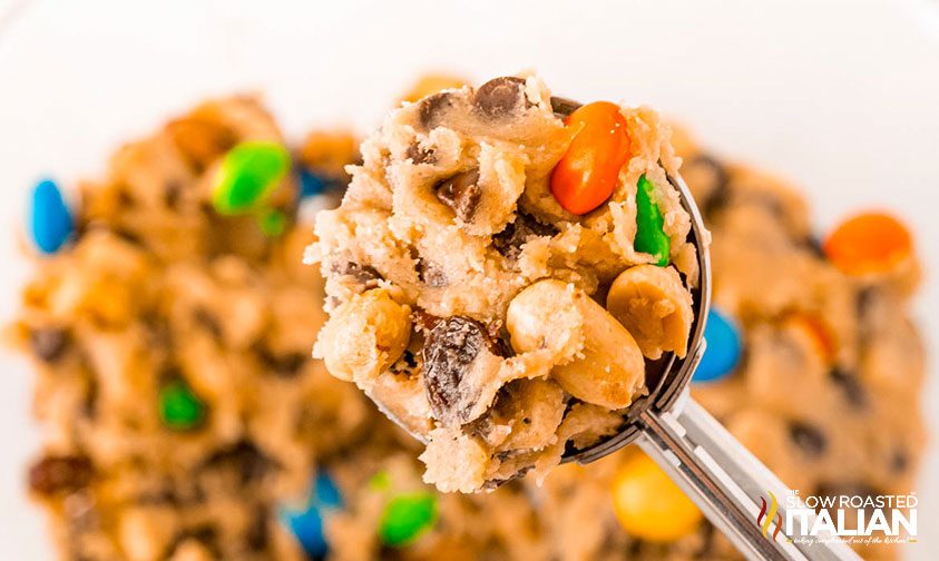 scoop of monster cookie dough