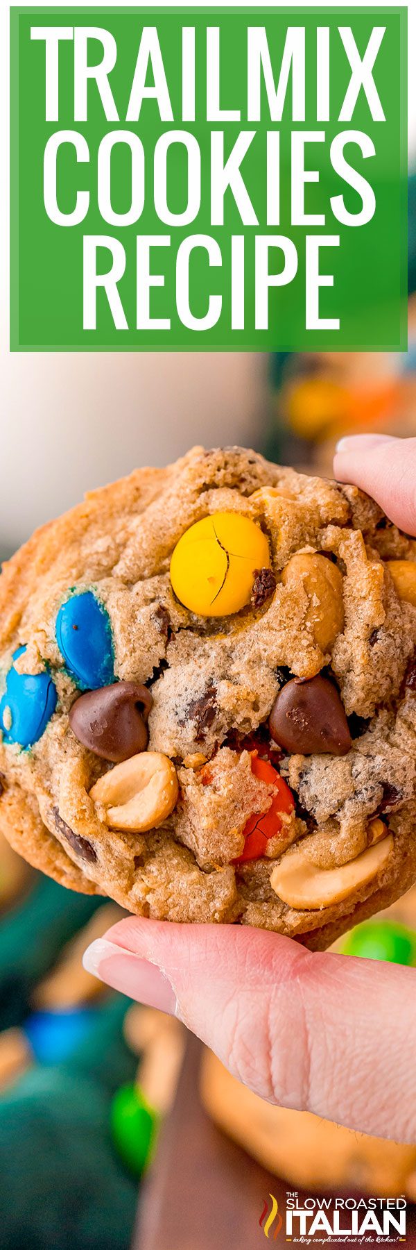 titled image (and shown): Trail Mix Cookies recipe