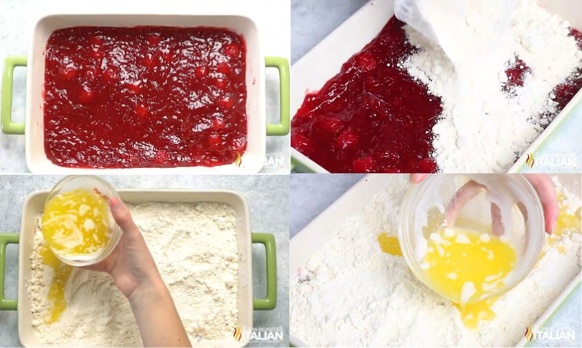 making dump cake step by step