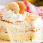 banana pudding cake closeup