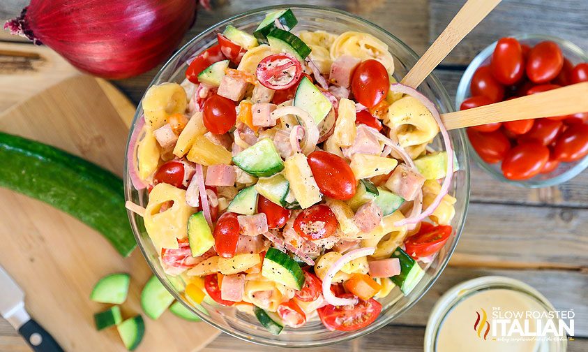 mixed hawaiian pasta salad