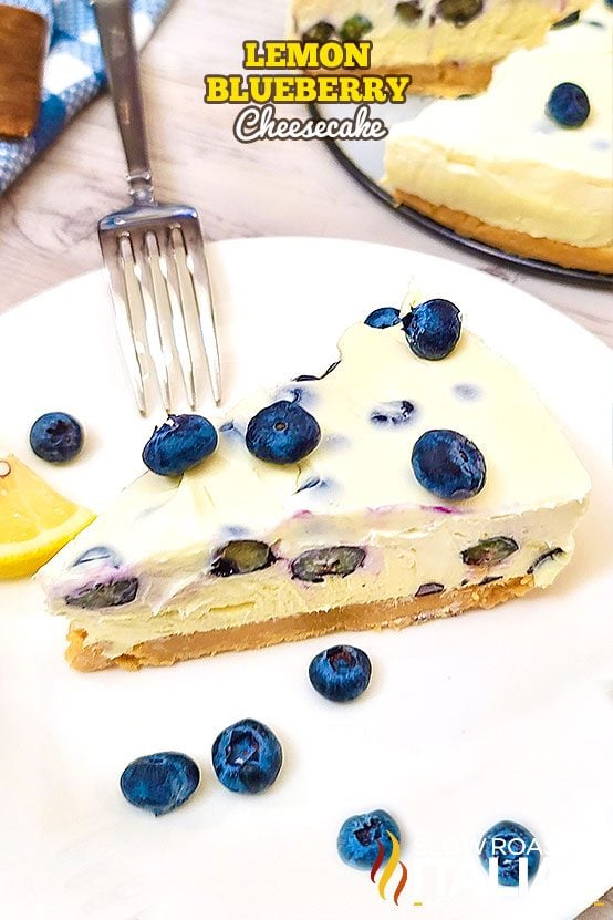 titled: Lemon Blueberry Cheesecake