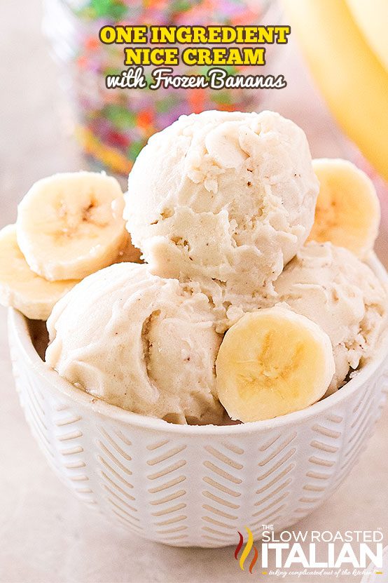 One Ingredient Nice Cream (with Frozen Bananas) + Video