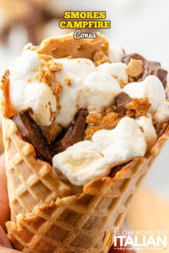 titled collage for campfire cones recipe