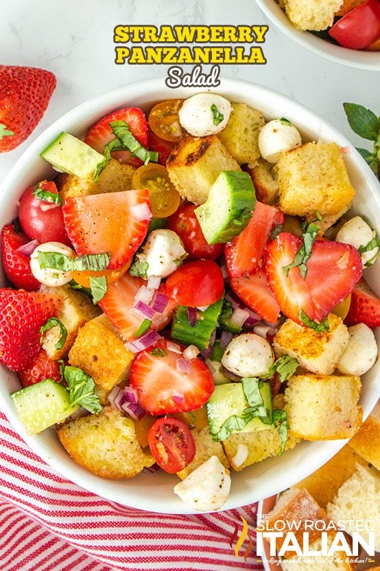 titled collage for panzanella salad recipe